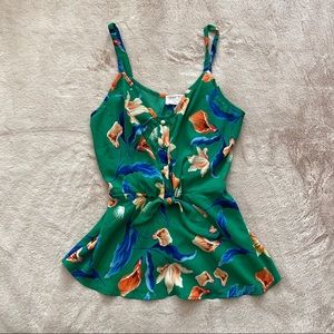 Sienna Sky Floral Green Tank Top NWT